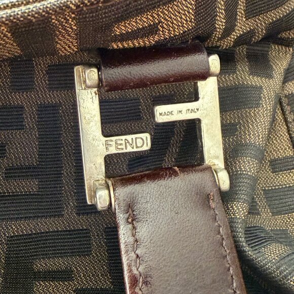 Vintage Fendi Zucca Canvas Twin Tote in Small - Picture 9 of 14
